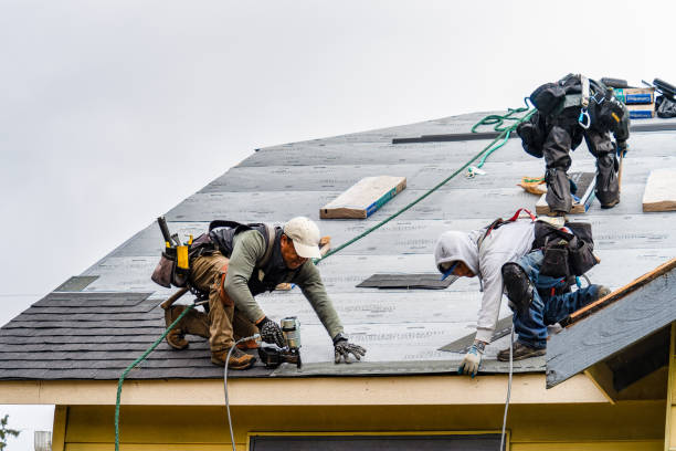 Professional Gutter Installation technician working in Stafford, CT